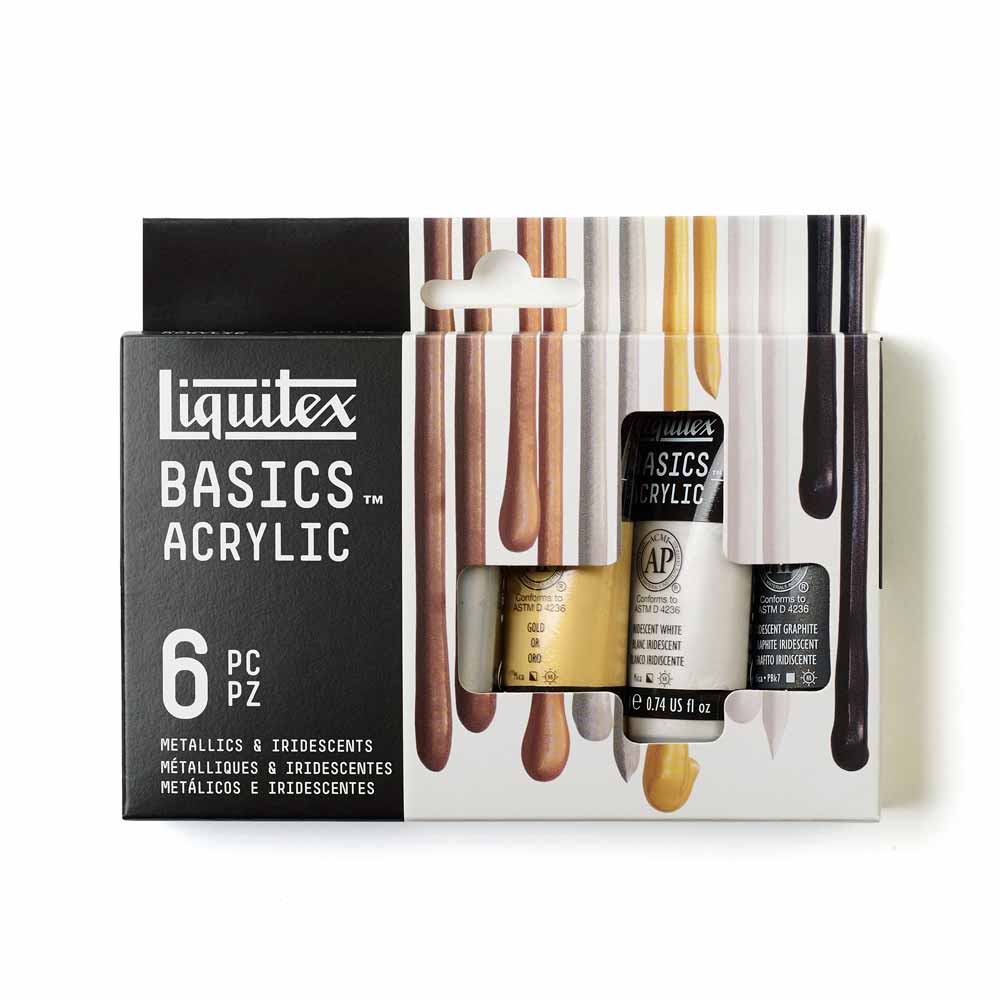 Liquitex Basics Akrilik Boya Seti 6x22ml Metalik & Sedef