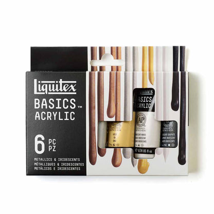 Liquitex Basics Akrilik Boya Seti 6x22ml Metalik & Sedef