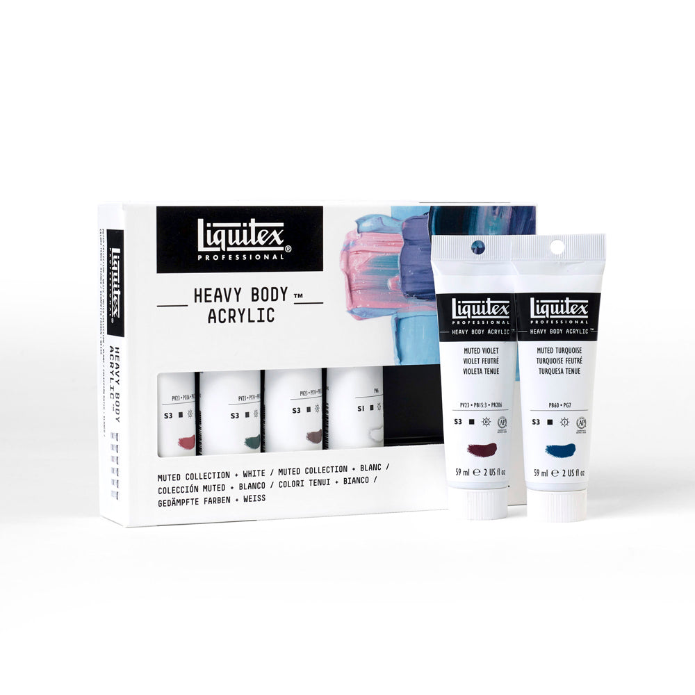 Liquitex Professional Heavy Body Akrilik Boya Set Muted Collection + White