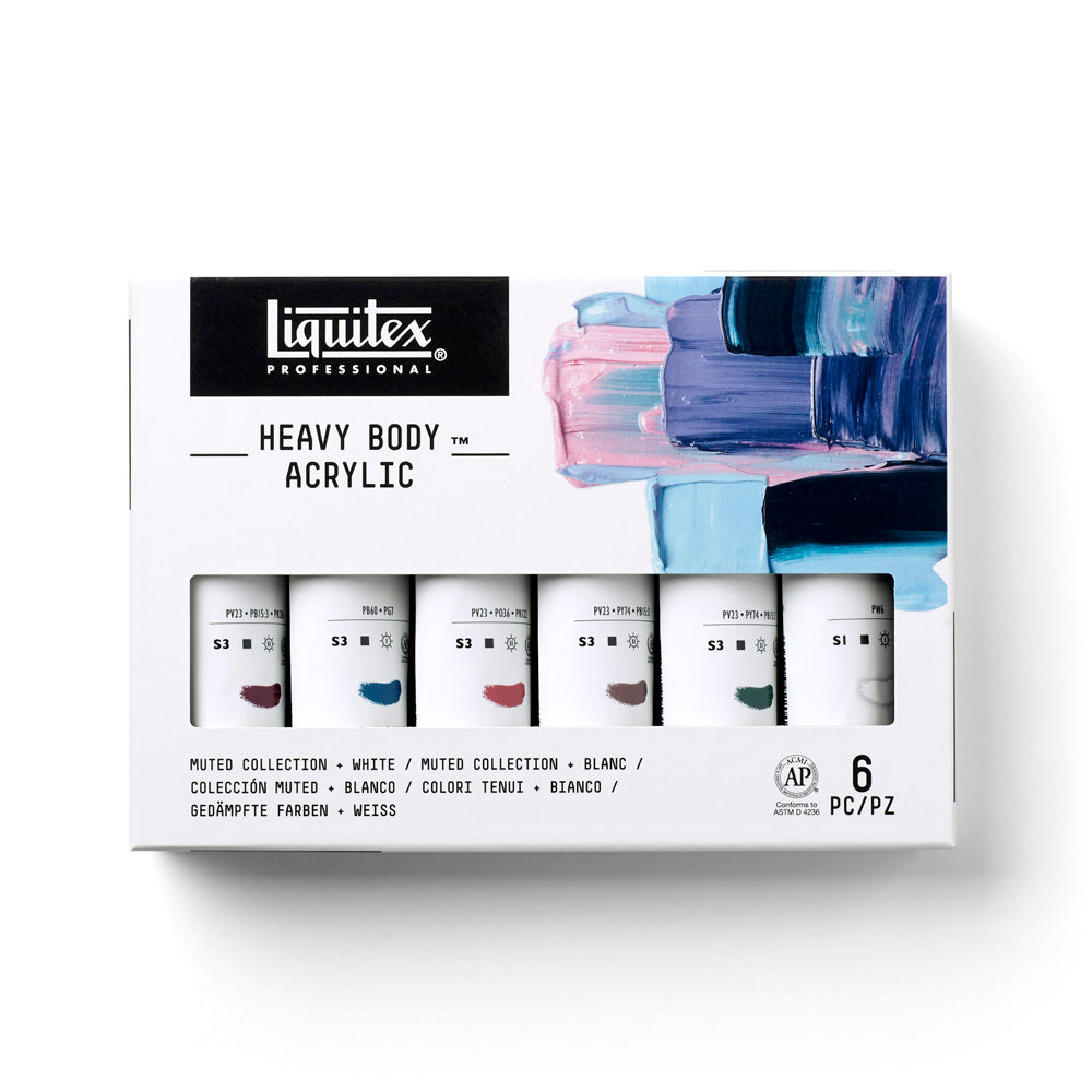 Liquitex Professional Heavy Body Akrilik Boya Set Muted Collection + White