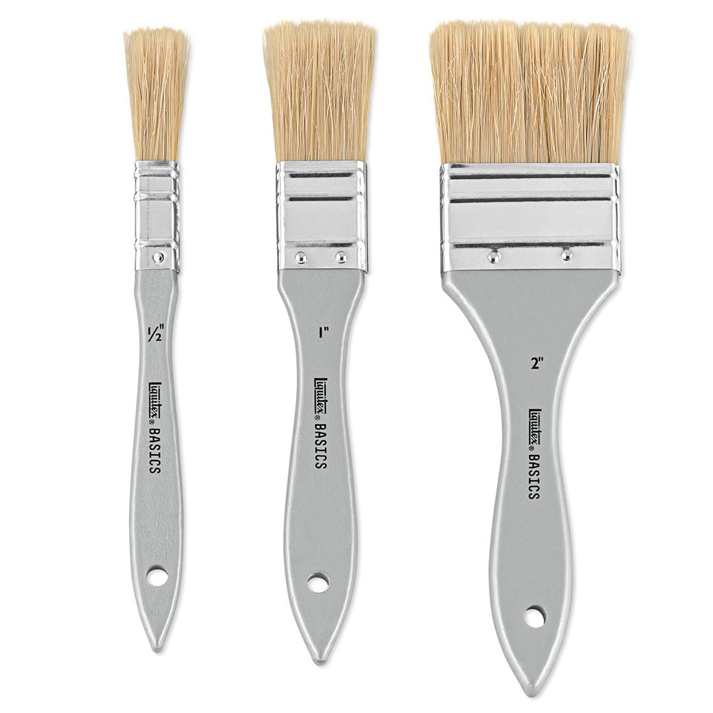Liquitex Basics Fırçalar Set 3x Sert Kıllı Zemin Fırçaları