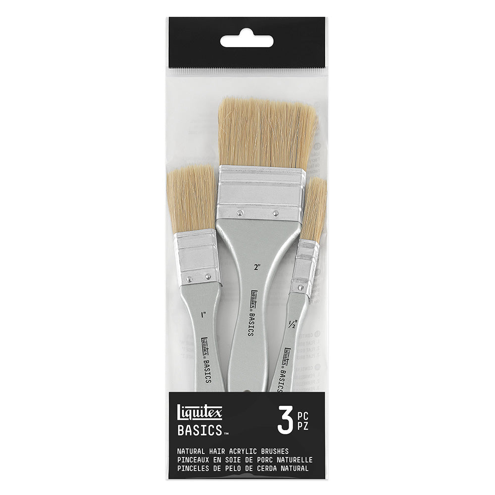 Liquitex Basics Fırçalar Set 3x Sert Kıllı Zemin Fırçaları