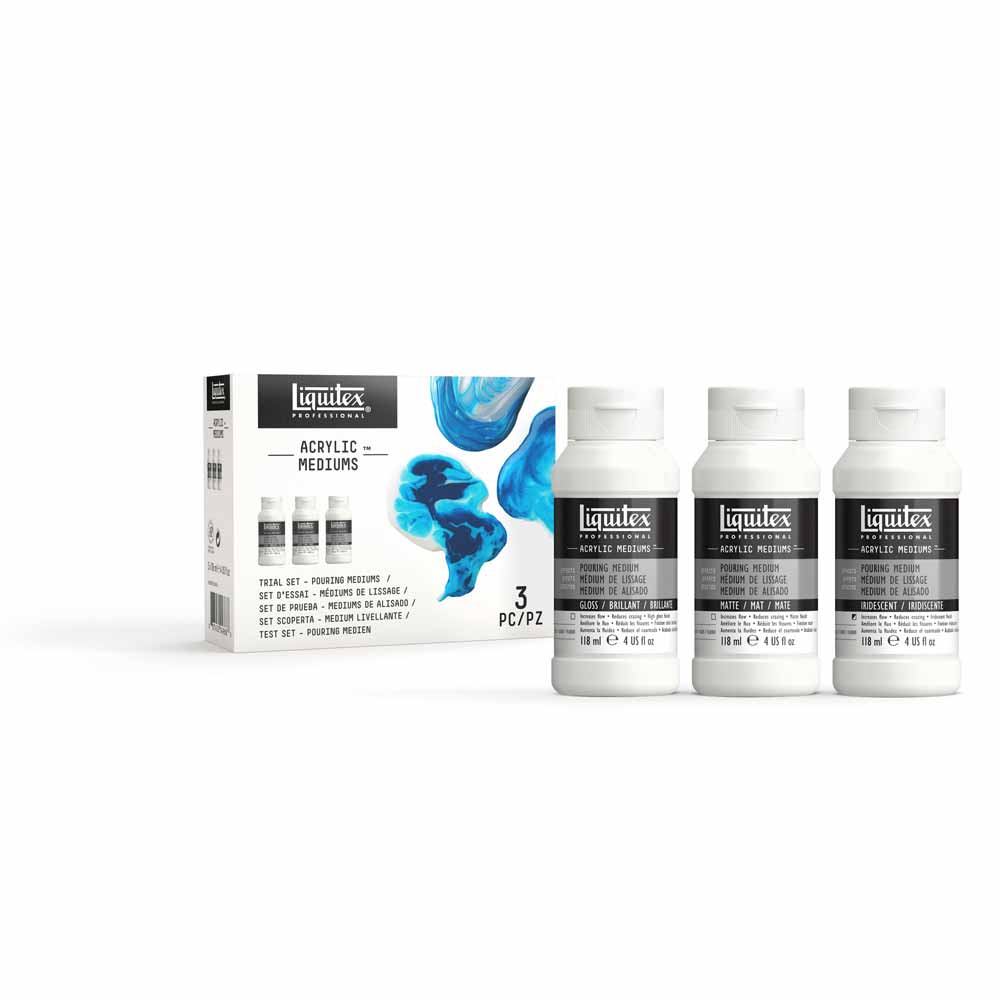 Liquitex Professional Acrylic Pouring Mediums Trials Set (Pouring Medyum Deneme Seti)