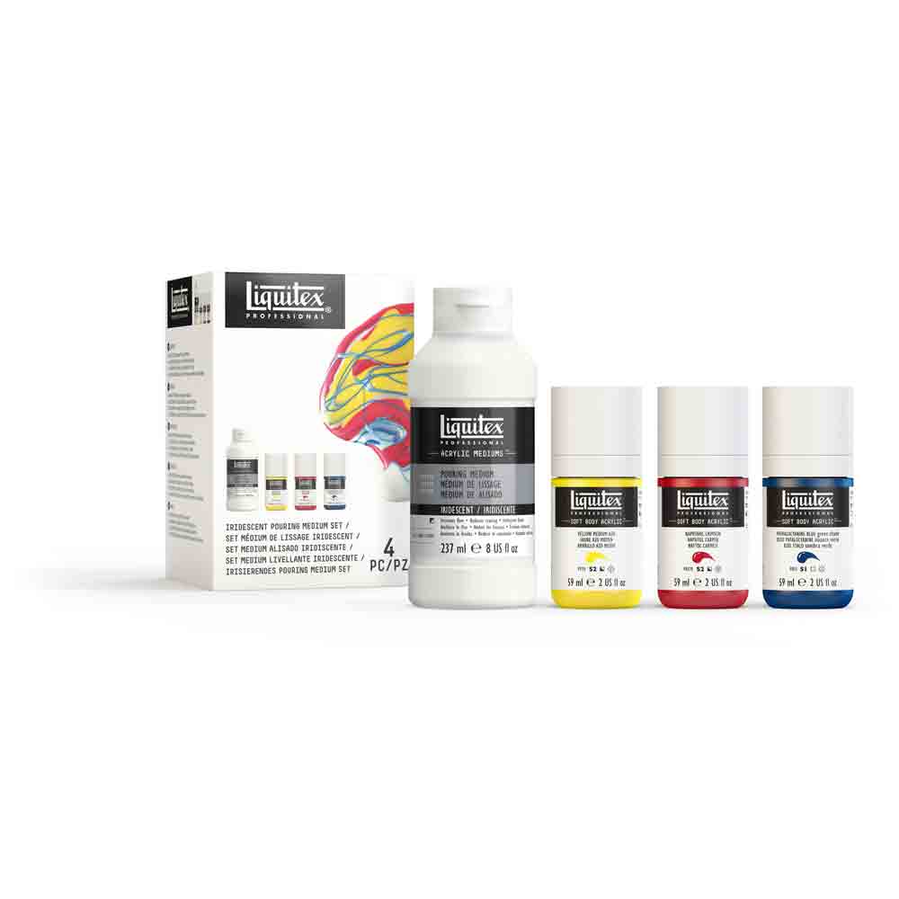 Liquitex Professional Acrylic Iridescent Pouring Medium Soft Body Set (Sedefli Pouring Seti)