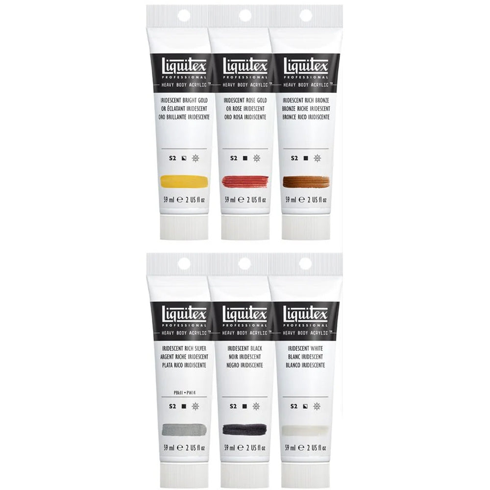 Liquitex Professional Heavy Body Akrilik Boya Set Iridescent 6x59ml