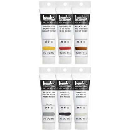 Liquitex Professional Heavy Body Akrilik Boya Set Iridescent 6x59ml