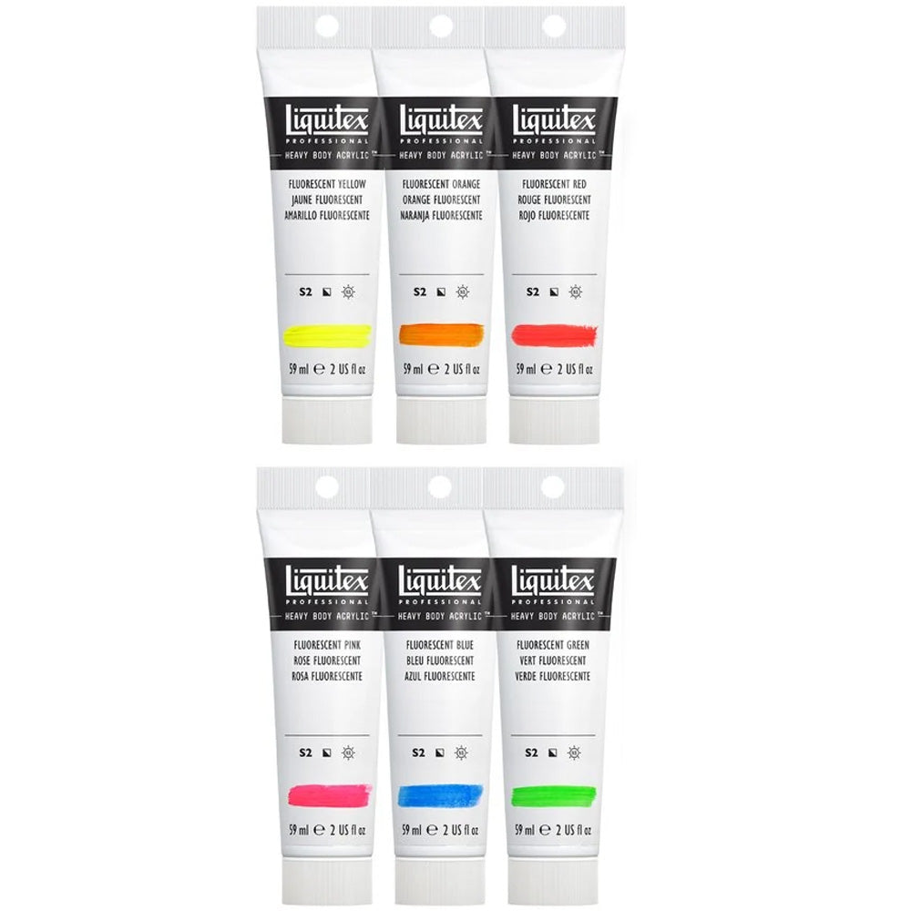 Liquitex Professional Heavy Body Akrilik Boya Set Fluorescent 6x59ml