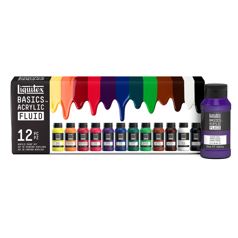 Liquitex Basics Fluid Akrilik Boya Seti 12x118ml