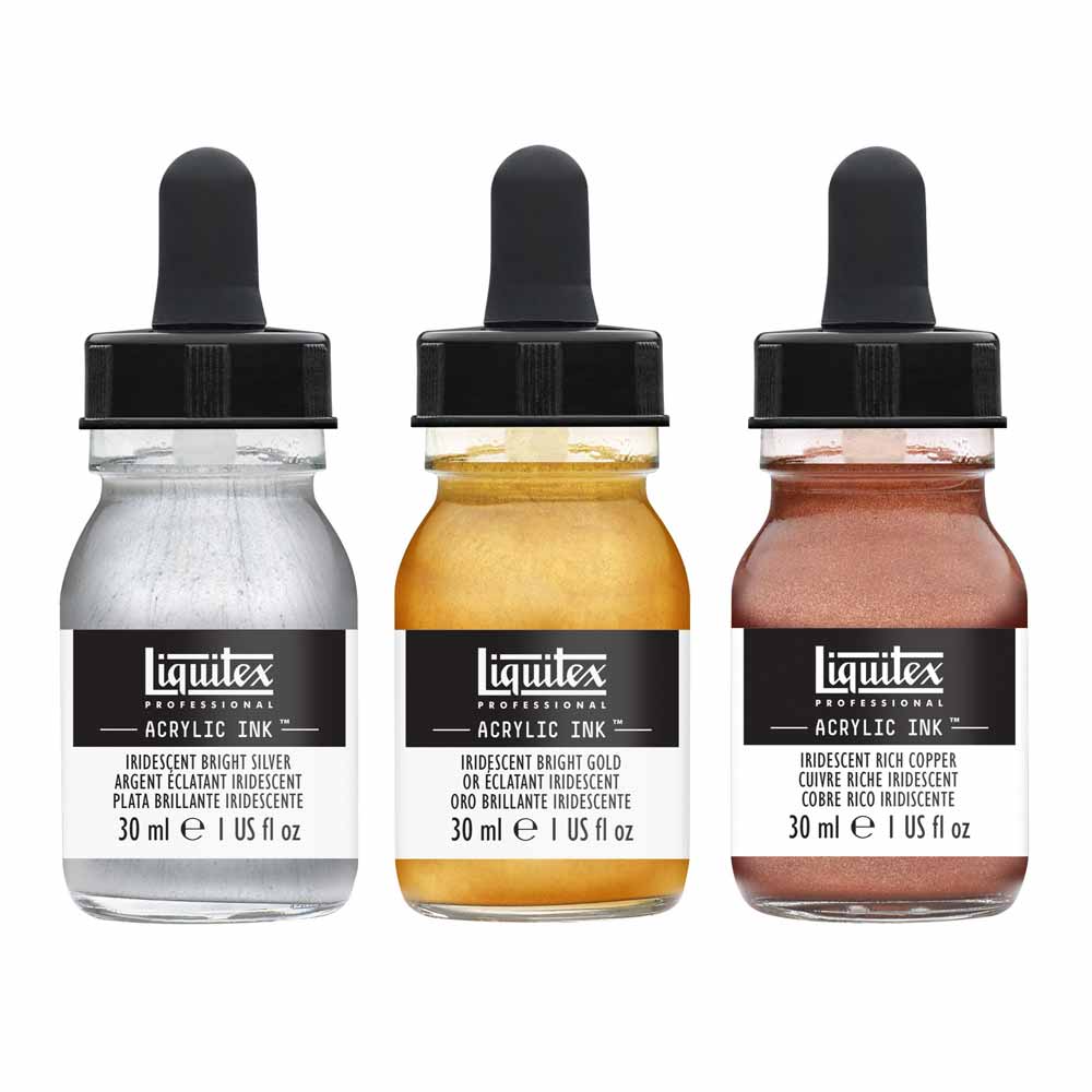 Liquitex Professional Akrilik Mürekkep 30ml Iridescent Bright Silver 236