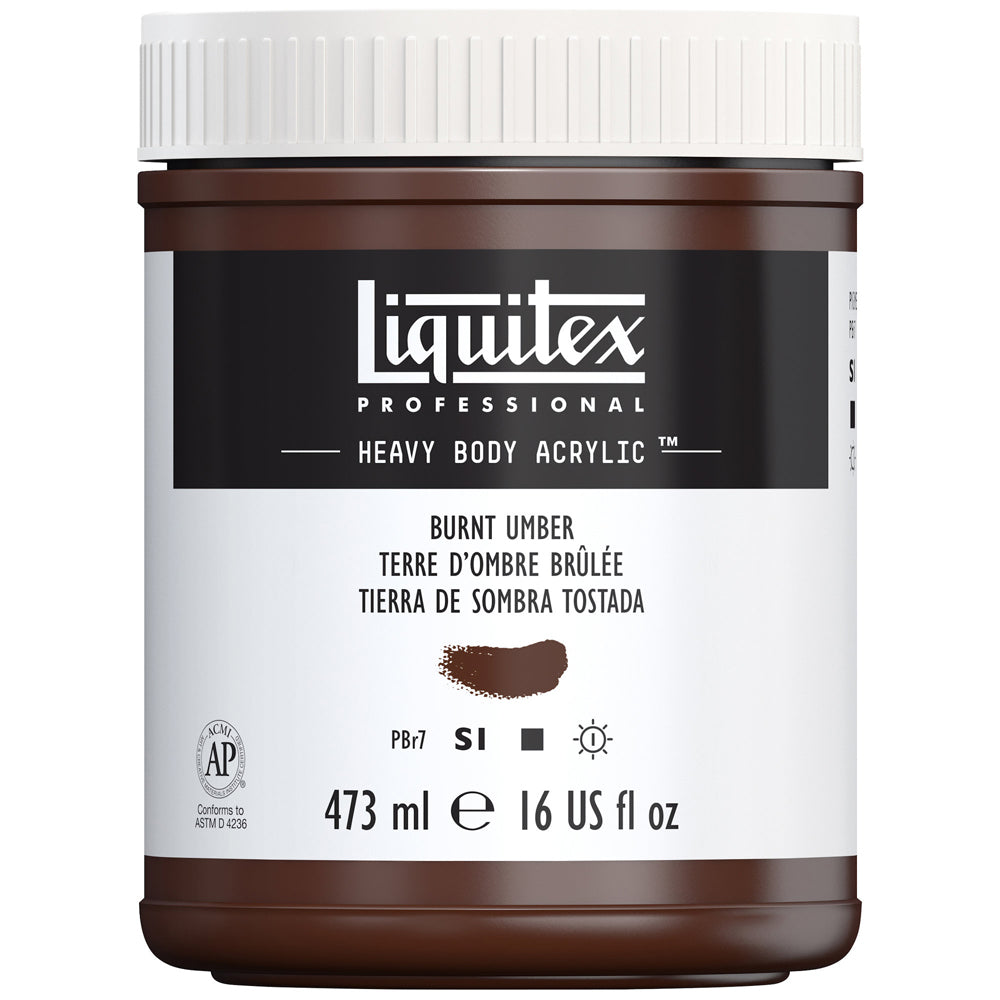 Liquitex Professional Heavy Body Akrilik Boya 473ml Burnt Umber 128 S1