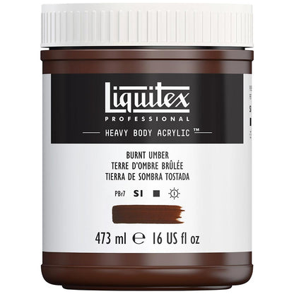 Liquitex Professional Heavy Body Akrilik Boya 473ml Burnt Umber 128 S1