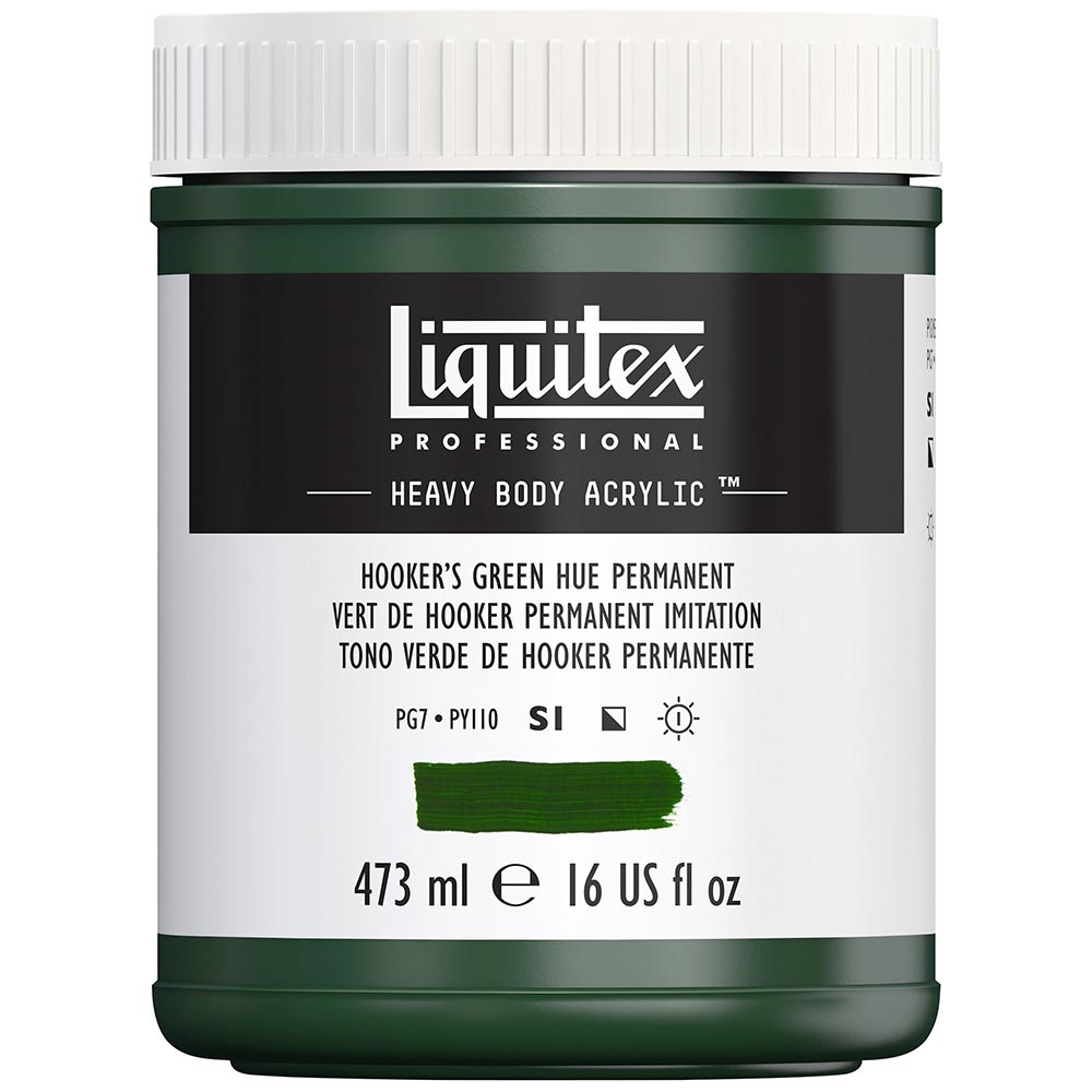 Liquitex Professional Heavy Body Akrilik Boya 473ml Hooker’s Green Hue Permanent 224 S1