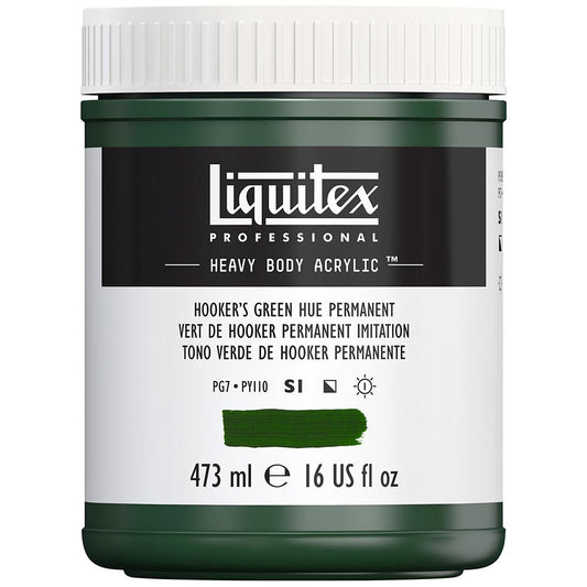 Liquitex Professional Heavy Body Akrilik Boya 473ml Hooker’s Green Hue Permanent 224 S1