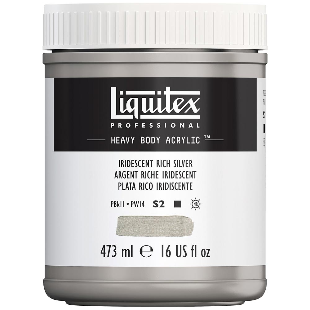 Liquitex Professional Heavy Body Akrilik Boya 473ml Iridescent Rich Silver 239 S2
