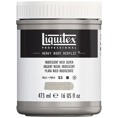 Liquitex Professional Heavy Body Akrilik Boya 473ml Iridescent Rich Silver 239 S2