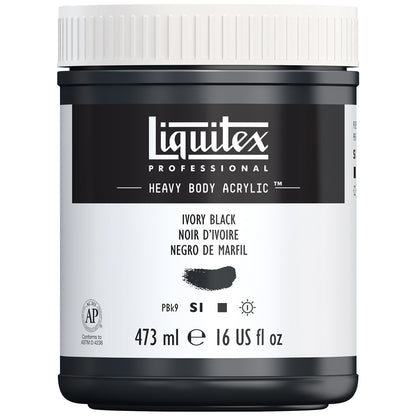 Liquitex Professional Heavy Body Akrilik Boya 473ml Ivory Black 244 S1