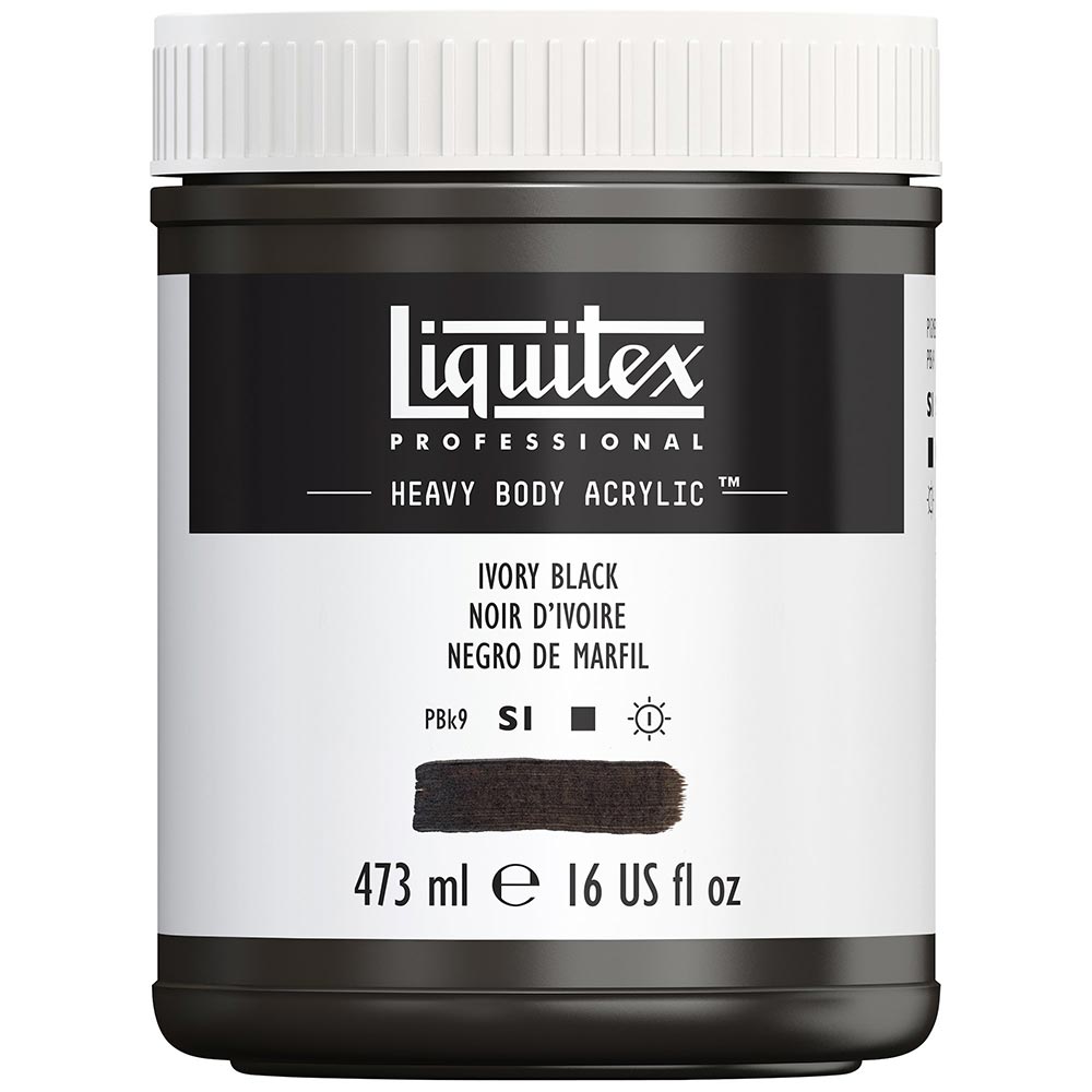 Liquitex Professional Heavy Body Akrilik Boya 473ml Ivory Black 244 S1
