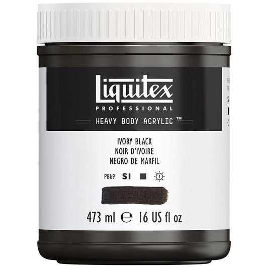 Liquitex Professional Heavy Body Akrilik Boya 473ml Ivory Black 244 S1