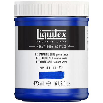 Liquitex Professional Heavy Body Akrilik Boya 473ml Ultramarine Blue Green Shade 380 S1