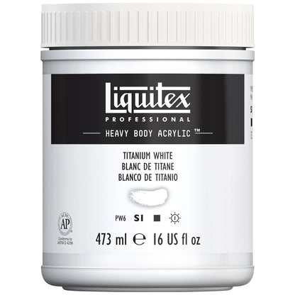 Liquitex Professional Heavy Body Akrilik Boya 473ml Titanium White 432 S1