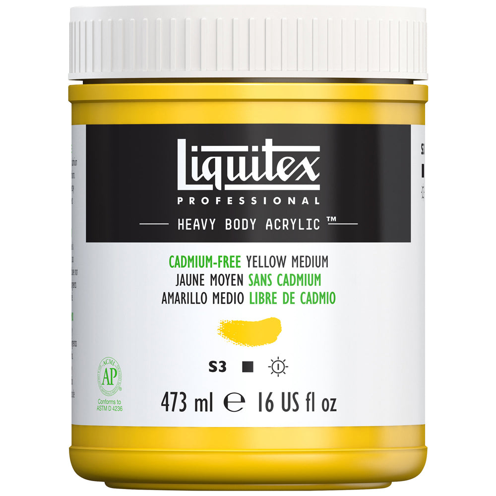 Liquitex Professional Heavy Body Akrilik Boya 473ml Cadmium-Free Yellow Medium 890 S3