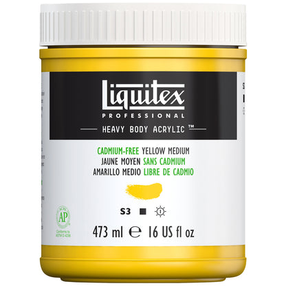 Liquitex Professional Heavy Body Akrilik Boya 473ml Cadmium-Free Yellow Medium 890 S3
