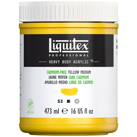 Liquitex Professional Heavy Body Akrilik Boya 473ml Cadmium-Free Yellow Medium 890 S3