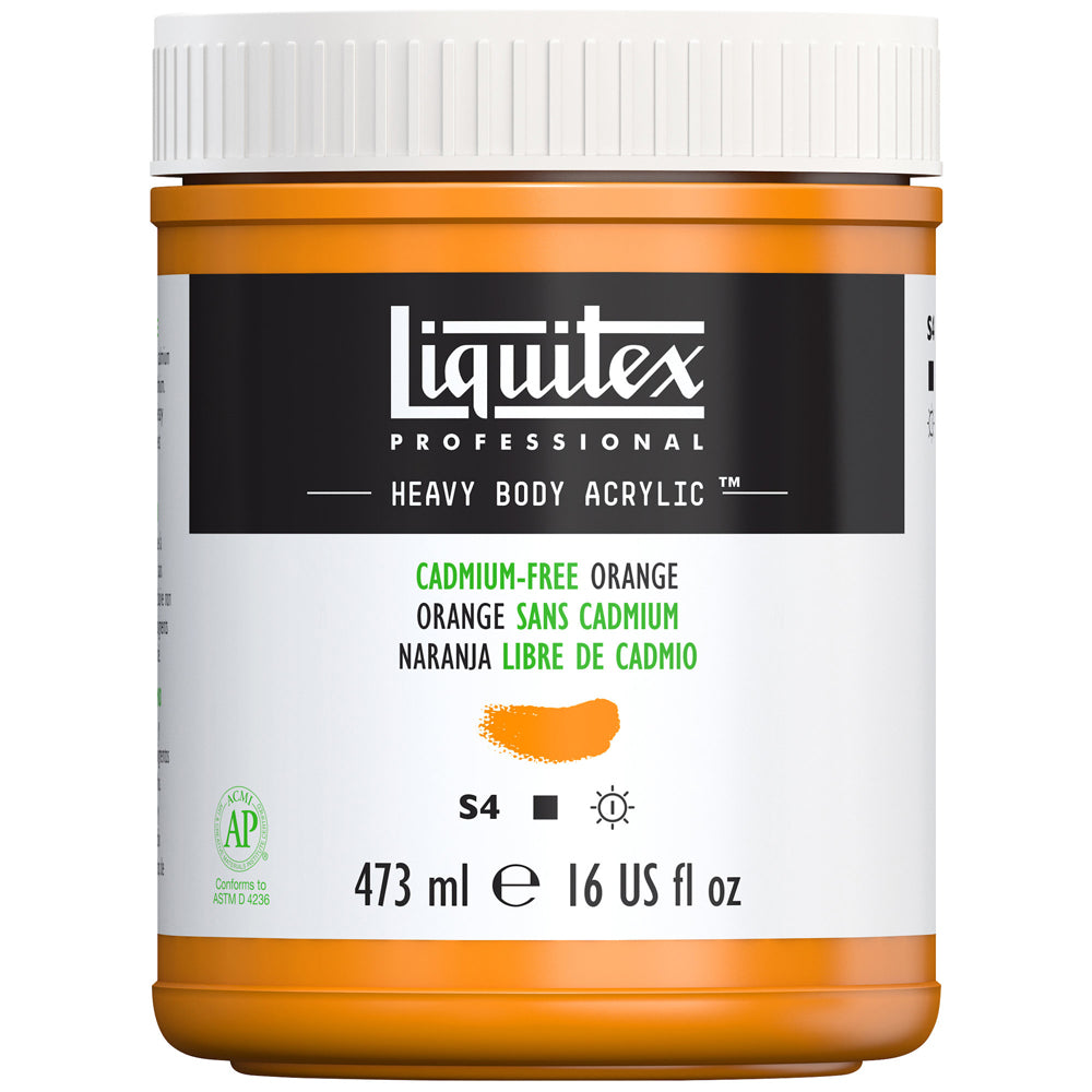 Liquitex Professional Heavy Body Akrilik Boya 473ml Cadmium-Free Orange 892 S4