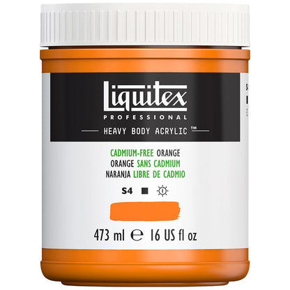 Liquitex Professional Heavy Body Akrilik Boya 473ml Cadmium-Free Orange 892 S4