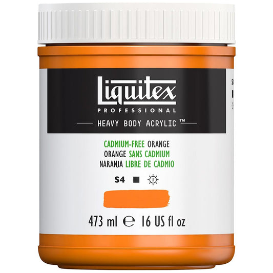 Liquitex Professional Heavy Body Akrilik Boya 473ml Cadmium-Free Orange 892 S4