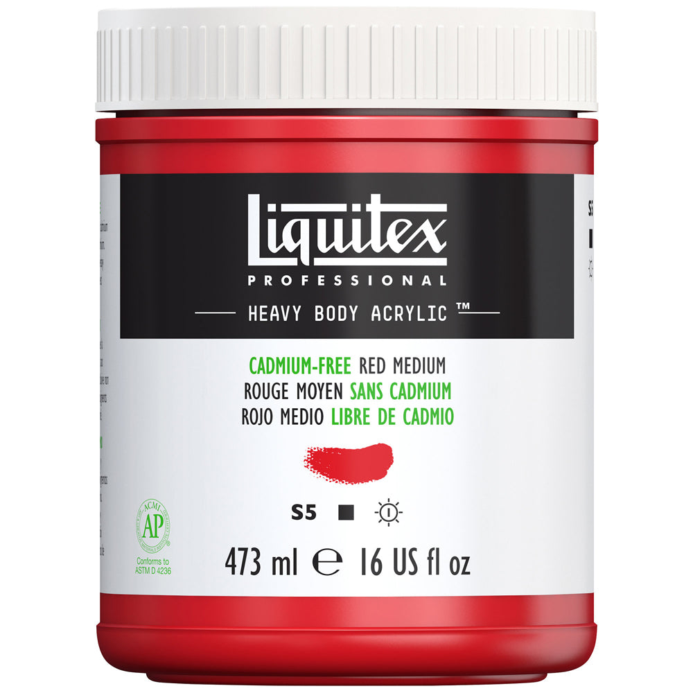 Liquitex Professional Heavy Body Akrilik Boya 473ml Cadmium-Free Red Medium 894 S5