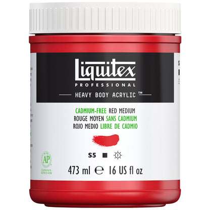 Liquitex Professional Heavy Body Akrilik Boya 473ml Cadmium-Free Red Medium 894 S5
