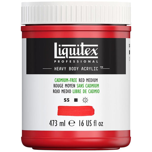 Liquitex Professional Heavy Body Akrilik Boya 473ml Cadmium-Free Red Medium 894 S5