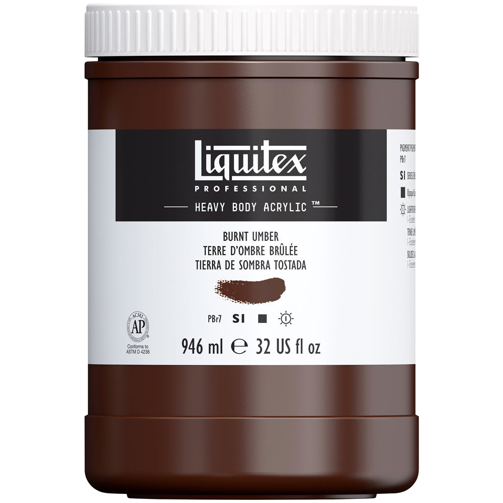 Liquitex Professional Heavy Body Akrilik Boya 946ml Burnt Umber 128 S1