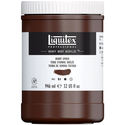 Liquitex Professional Heavy Body Akrilik Boya 946ml Burnt Umber 128 S1