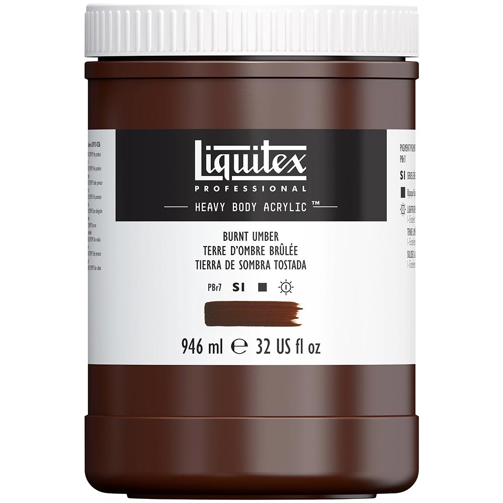 Liquitex Professional Heavy Body Akrilik Boya 946ml Burnt Umber 128 S1
