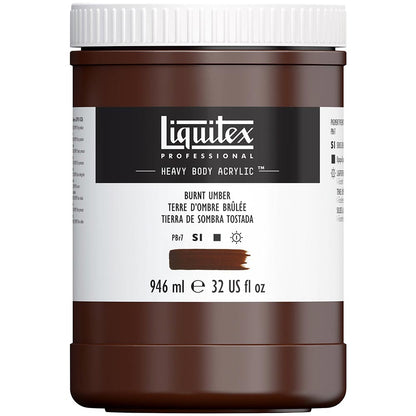 Liquitex Professional Heavy Body Akrilik Boya 946ml Burnt Umber 128 S1