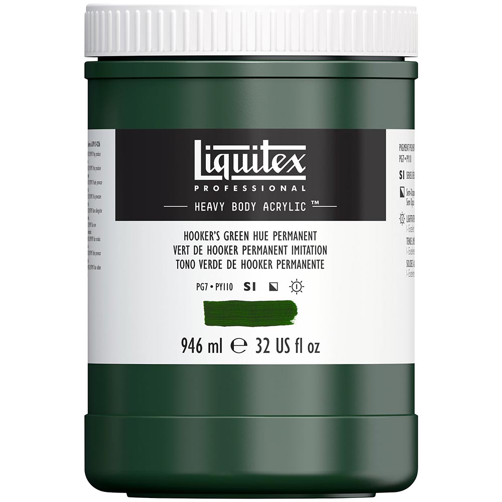 Liquitex Professional Heavy Body Akrilik Boya 946ml Hooker’s Green Hue Permanent 224 S1