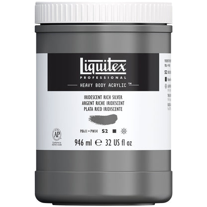 Liquitex Professional Heavy Body Akrilik Boya 946ml Iridescent Rich Silver 239 S2