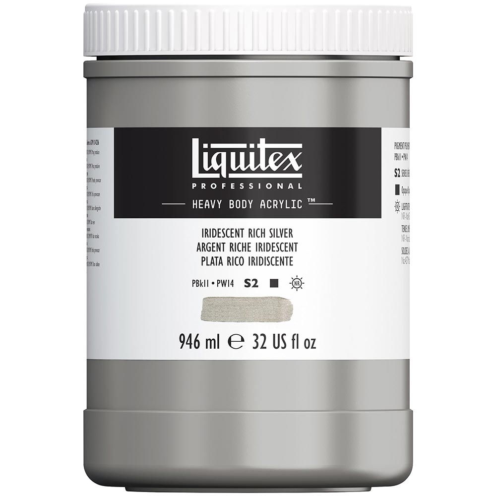 Liquitex Professional Heavy Body Akrilik Boya 946ml Iridescent Rich Silver 239 S2