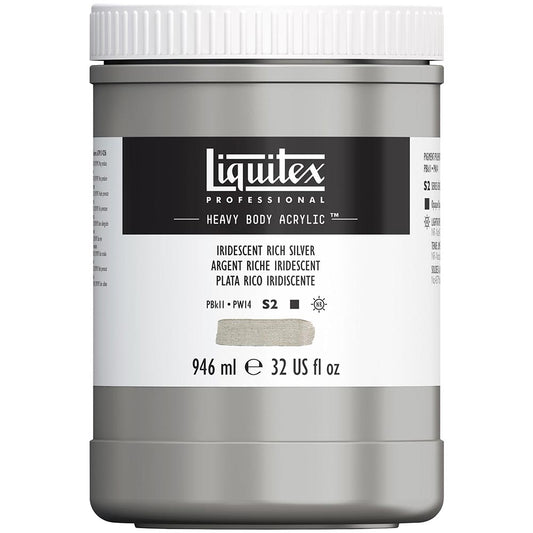 Liquitex Professional Heavy Body Akrilik Boya 946ml Iridescent Rich Silver 239 S2