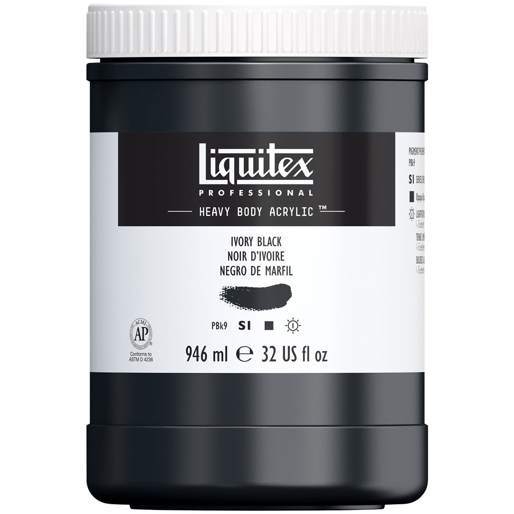 Liquitex Professional Heavy Body Akrilik Boya 946ml Ivory Black 244 S1