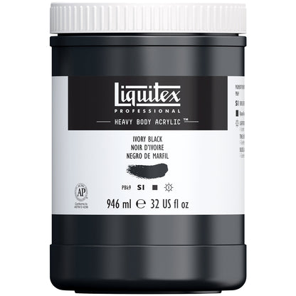 Liquitex Professional Heavy Body Akrilik Boya 946ml Ivory Black 244 S1