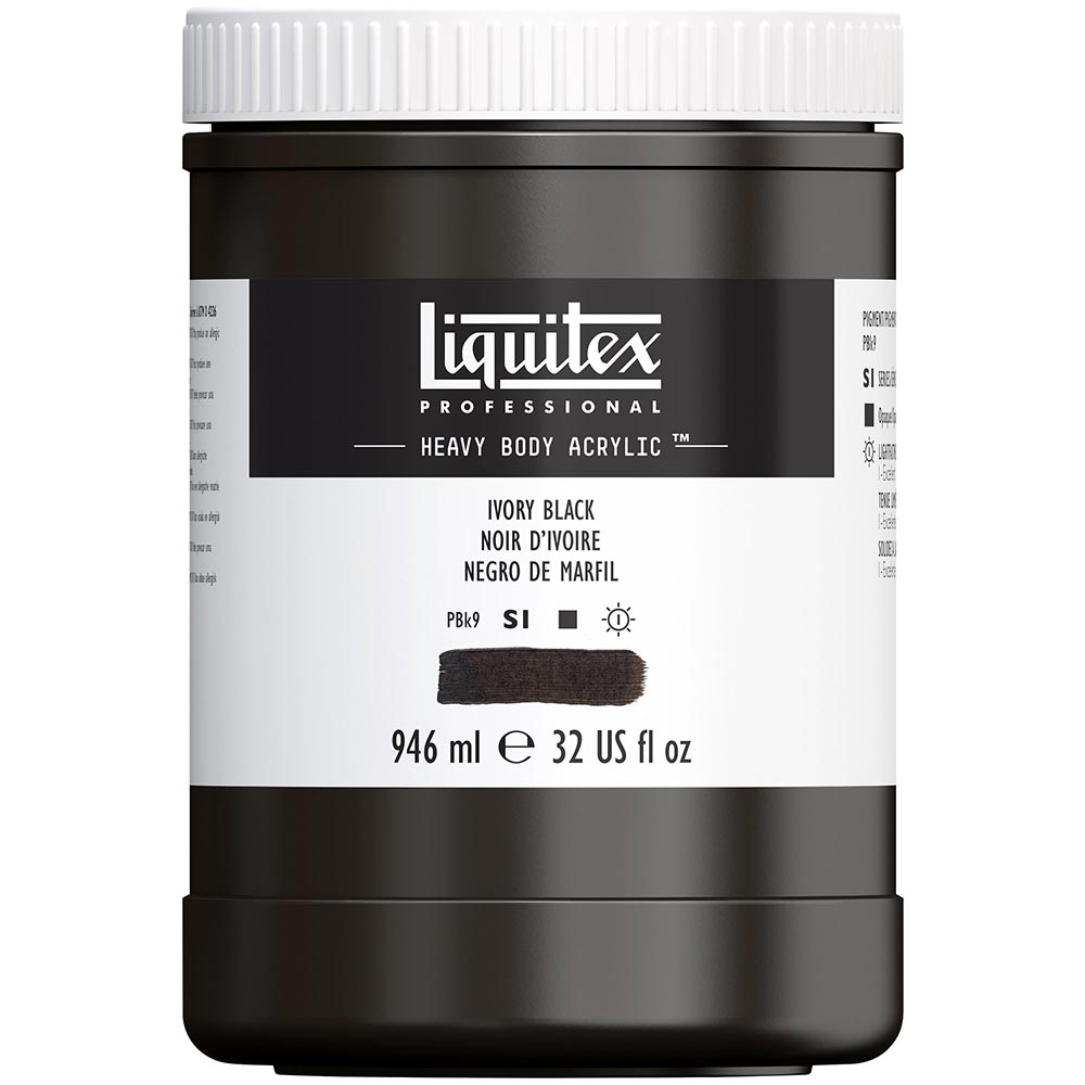 Liquitex Professional Heavy Body Akrilik Boya 946ml Ivory Black 244 S1
