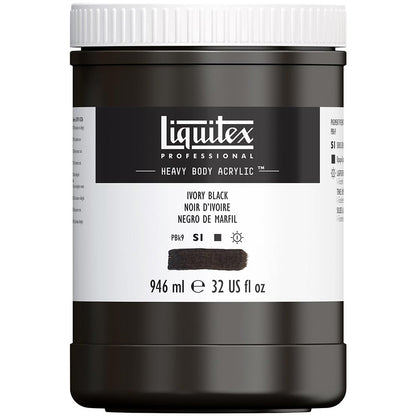 Liquitex Professional Heavy Body Akrilik Boya 946ml Ivory Black 244 S1