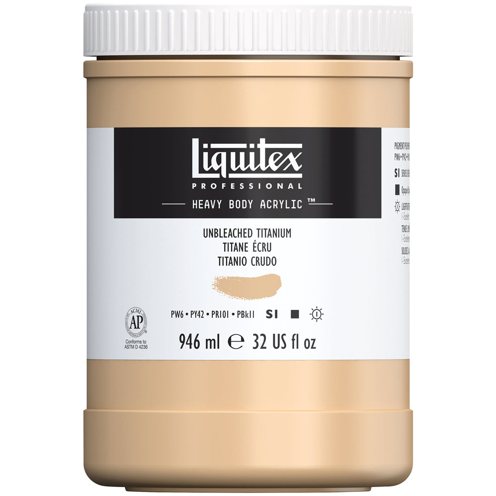 Liquitex Professional Heavy Body Akrilik Boya 946ml Unbleached Titanium 434 S1