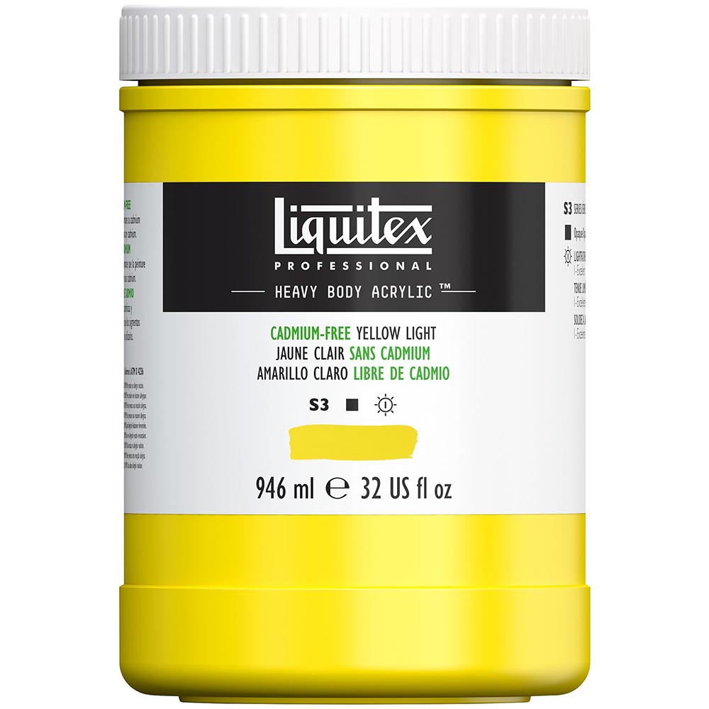 Liquitex Professional Heavy Body Akrilik Boya 946ml Cadmium-Free Yellow Light 889 S3