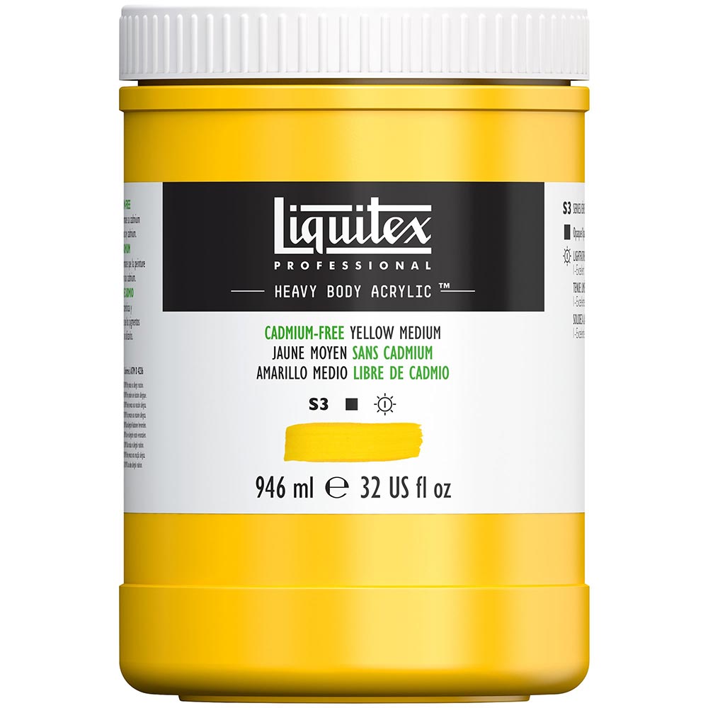Liquitex Professional Heavy Body Akrilik Boya 946ml Cadmium-Free Yellow Medium 890 S3