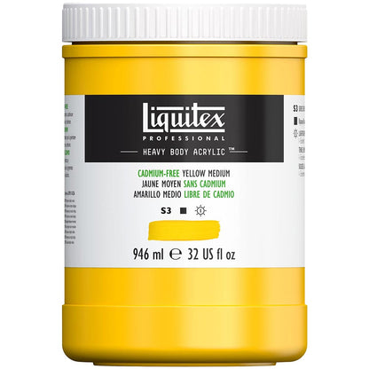 Liquitex Professional Heavy Body Akrilik Boya 946ml Cadmium-Free Yellow Medium 890 S3