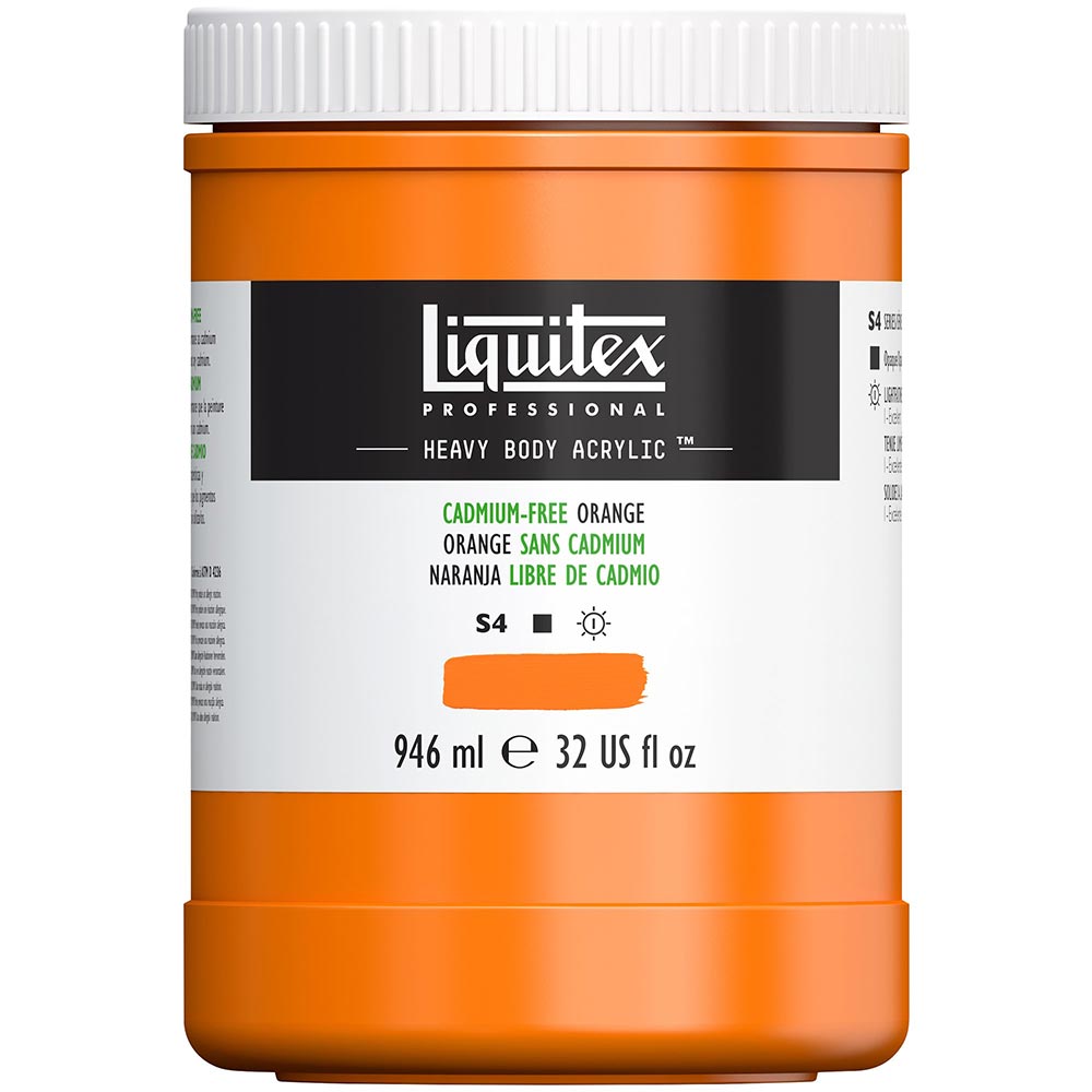 Liquitex Professional Heavy Body Akrilik Boya 946ml Cadmium-Free Orange 892 S4